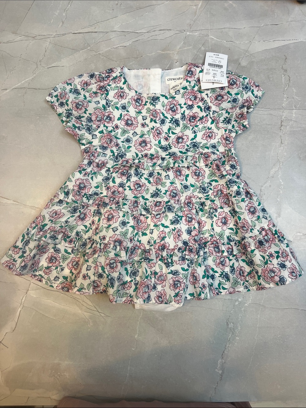 J Crew Baby ruffle tiered dress 100% cotton